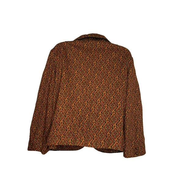 Vintage Fischer Fashion Womens Blazer Short Brown Floral Pattern Size 18 - Picture 2 of 10